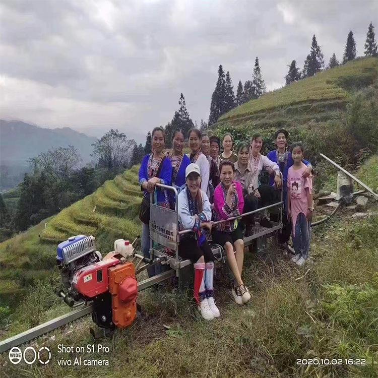 供应山地单轨运输机 自走式汽油机轨道运输车 果园运输动力小火车