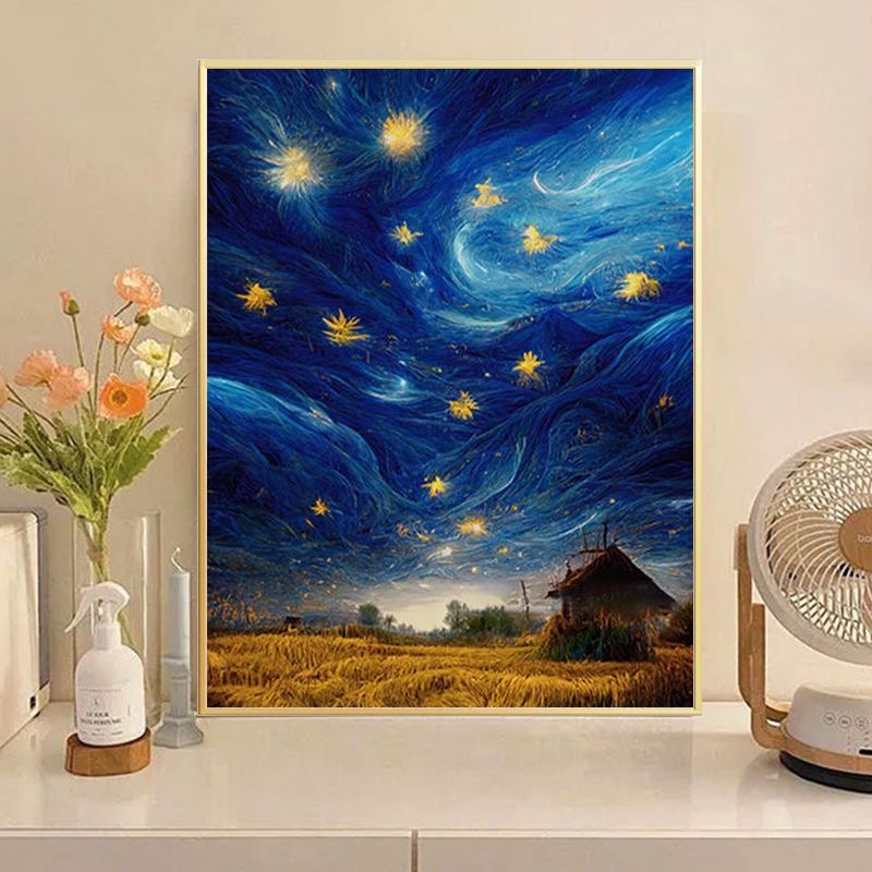 2025新款星空钻石画客厅卧室diy手工点钻贴钻石绣带框粘贴画