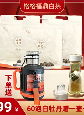 格格福鼎白茶花香牡丹2020头春头采白牡丹龙珠高货老白茶送壶杯