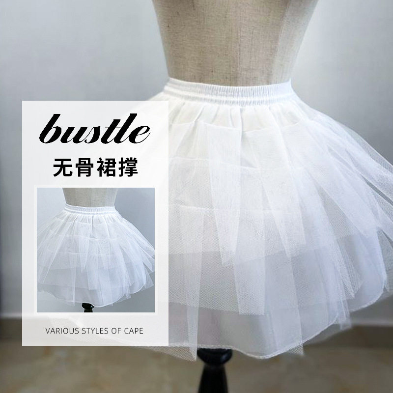 暴力女仆装lolita蓬蓬裙少儿日常半身裙无骨裙撑 婚纱礼服短裙撑
