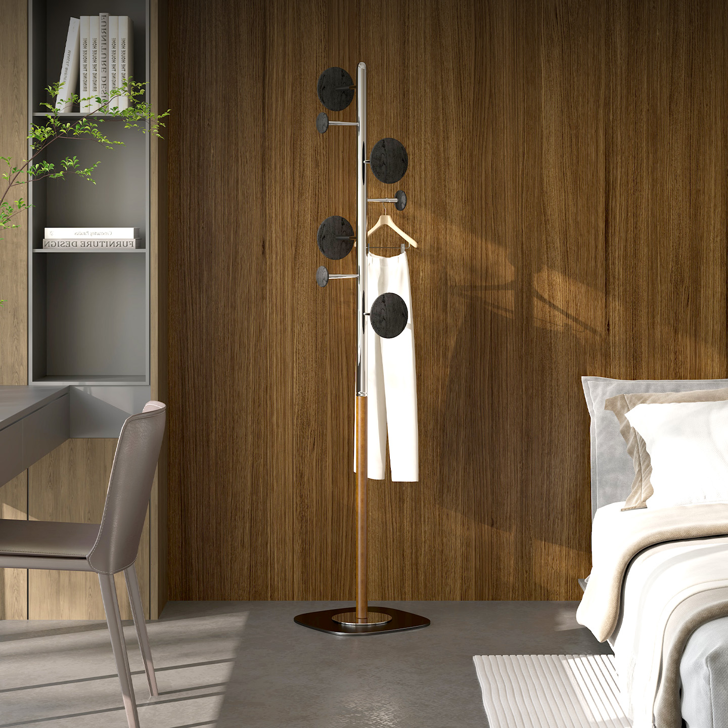 不锈钢支架萨尼莱衣帽架