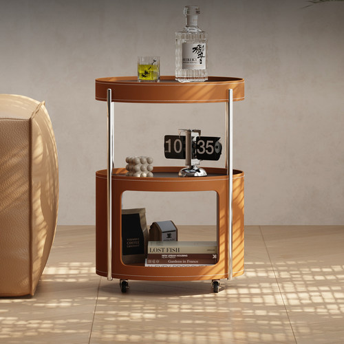 意式极简小推车可移动沙发边几