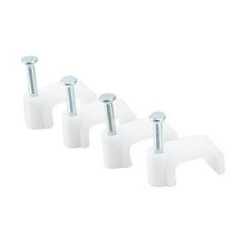 0058300004 理线器 伊莱科，{一整袋100个}塑料扁型钢钉线卡#12MM