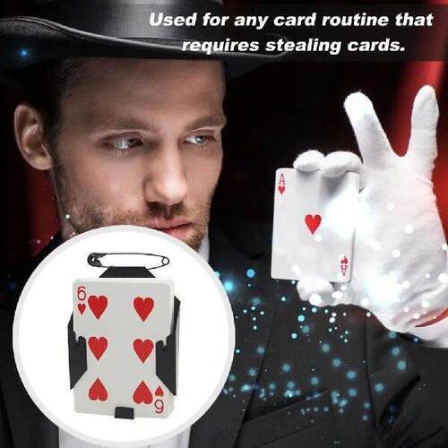 Metal Card Clip Holder Metal Magic Card Clip for Magician