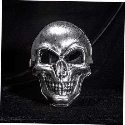 White ghost head skull mask Halloween scary cold light mask