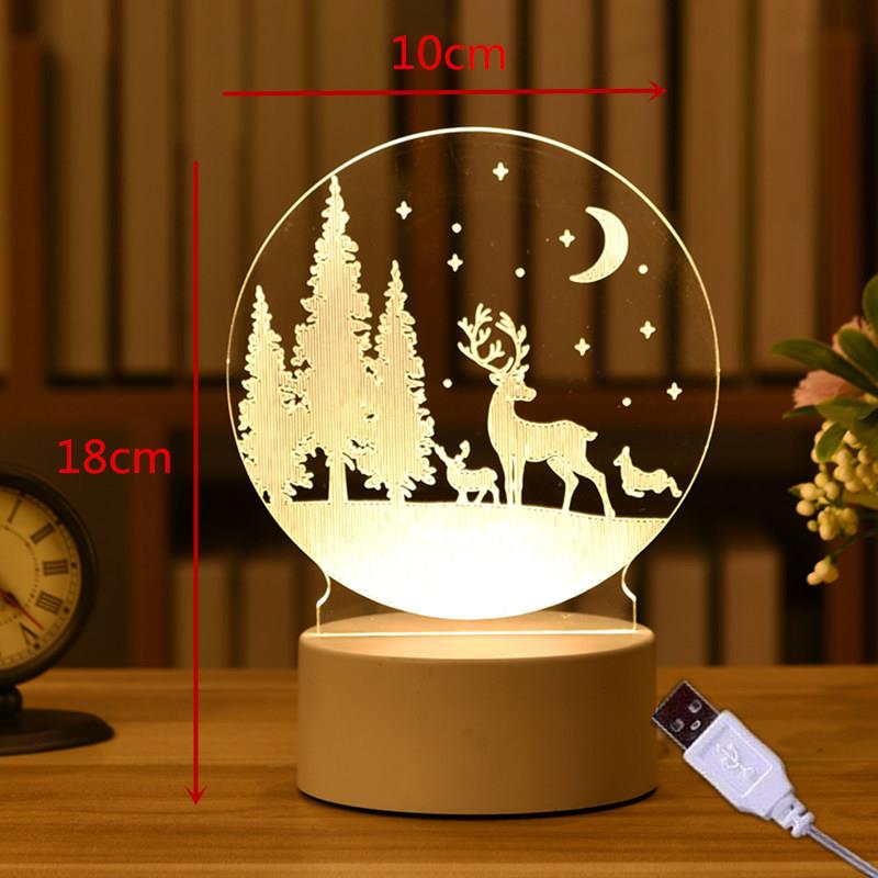 Christmas Decorations for Home Tree Elk Christmas 3D Acrylic