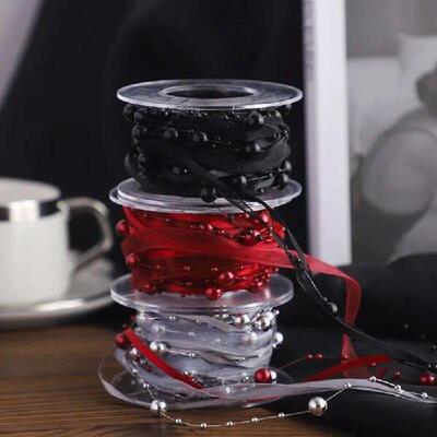 Decoration 1 Roll 4.5m Bead Yarn Beaded Pearls Florist