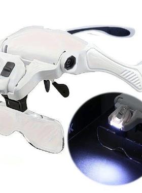 LED Head Magnifier Battery Powered Jewelers Loupe LED