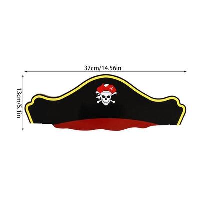 5Pcs Pirate Captain Hat Kids Birthday Party Favors Paper Hat