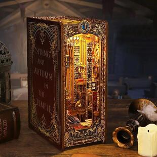 DIY Book Nook Kit Miniature Doll House With LED Light 3D Puz
