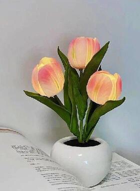 Tulip Table Lamp LED Bedside Lamp Simulation Flower Bouquet