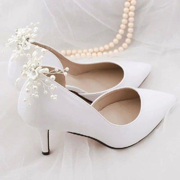 Shoe Clip Simulated Floral Beads Elegant DIY High Heel