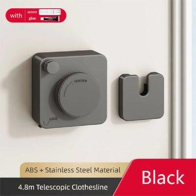 4.8m Retractable Clothesline Wall Mounted Non-Sagging