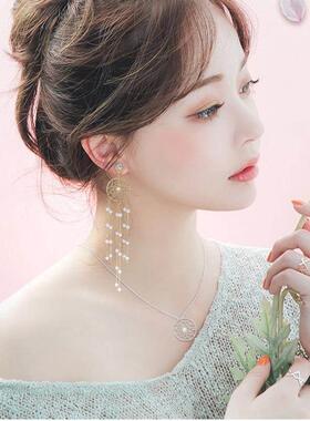 925 Silver Needle Dream Catcher Net Earrings Women