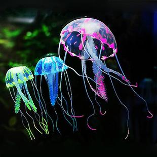 Silicone Jellyfish Fish Tank Aquarium Artificial Decor Vivid