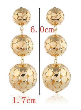 Hiphop Exaggerated Irregular Metal Dangle Earrings Spiral Tw