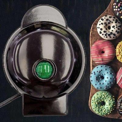 Electric Donut Machine Non-Stick Coated Kitchen Donut Maker
