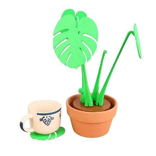 Monstera Coaster Plant Ornament Artificial Plant Built In