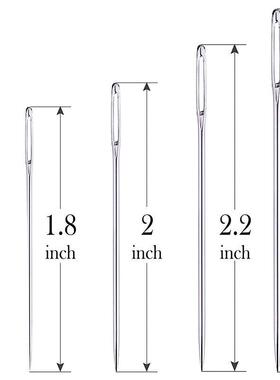 25Pcs/Set of 5 Sizes Stainless Steel Big Eye Needle Cross St