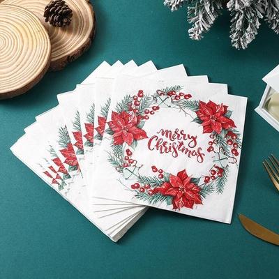 Christmas Party Napkins Disposable Square Paper tissues