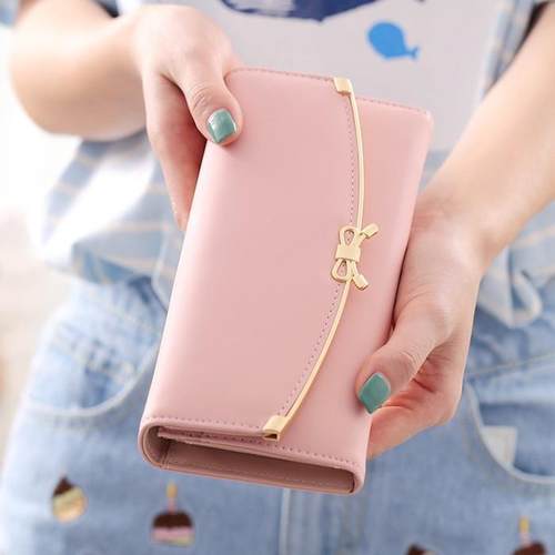 Bag Wallet For Women Purse Blue Purses Leather Clutch Simple