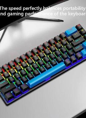 Wired Mechanical Gaming Keyboard 68 Keys Computer Keyboard