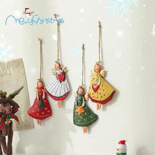Christmas Santa Hanging Angel Snowman Ornaments Vintage