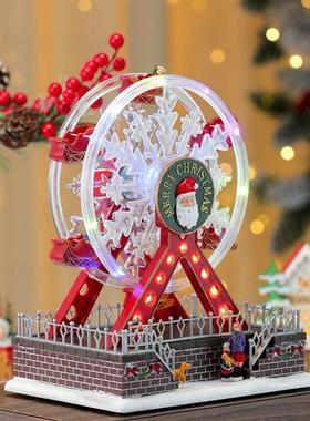 Rotating Ferris Wheel Music Box, Glowing Christmas Decor