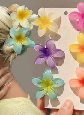 1/6Pcs Egg Flower Hair Clips 4/7cm for Women Beach Vacation