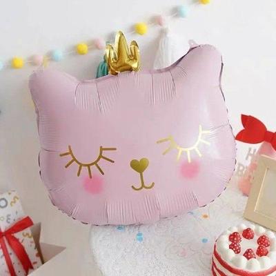 5 Pcs Cat Balloon Animal Balloons Decor Cartoon Foil Party