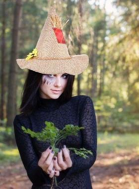 Broadside Burlap Hat Women