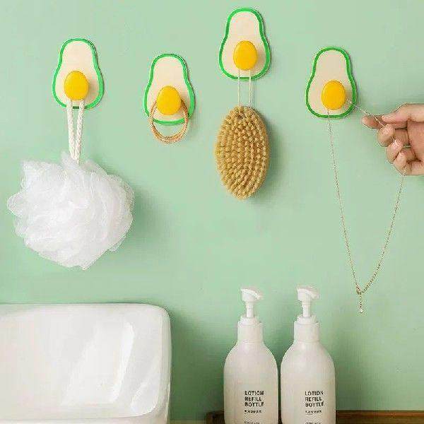 2PCS Strong Wall Hook Self Adhesive Creative Avocado