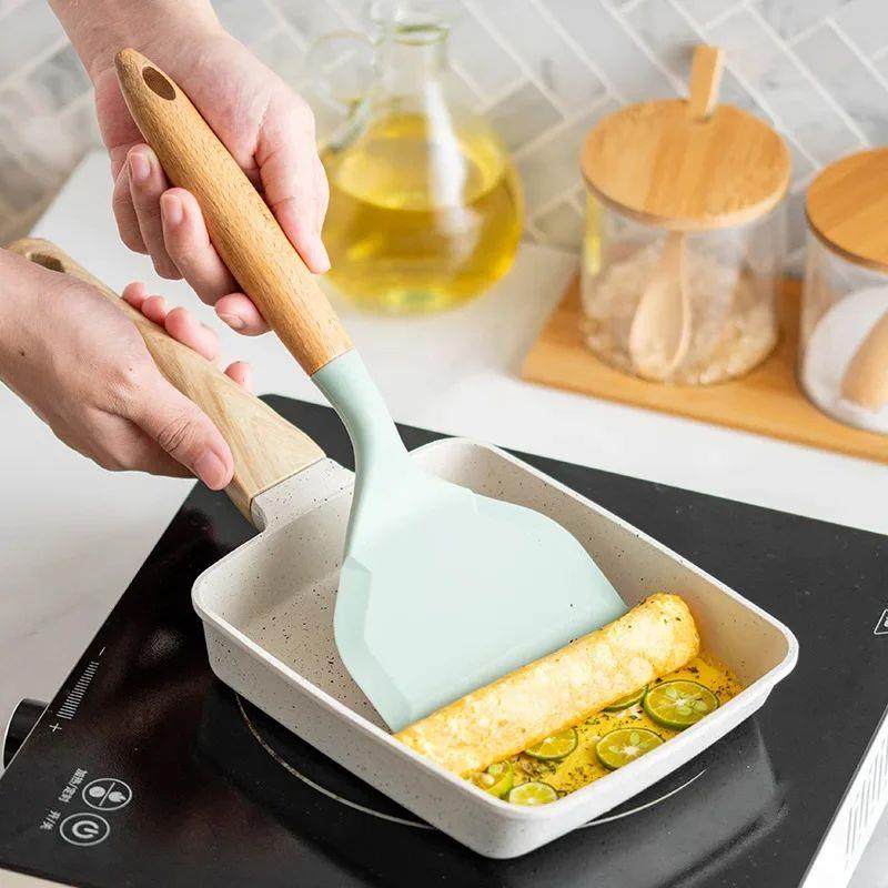 Non-stick Silicone Spatula Wide Mouth Yuzi Burning Omelette