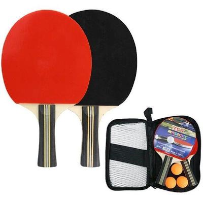 Ping Pong Paddle Set with Balls and Storage Case Table