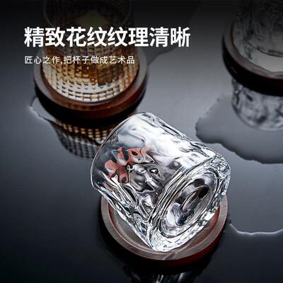 Creative crystal whisky glass set tumbler octagonal glasses