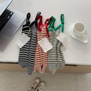 suspenders for women tendy desire stripe pure Hong French