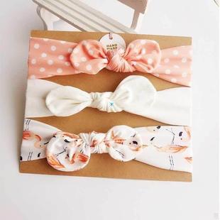 Headband Girls Hair 3pcs Cotton Baby Accessories Rabbit set