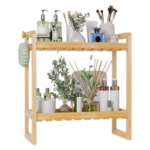 Bamboo Bathroom Organizers and Storage Shelves Home Storage