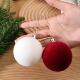 Velvet Christmas for 6cm Balls Red Tree Xmas Wine Flocked