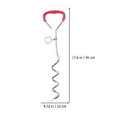 1pc Pet Dog Stake For Large Dogs Dog Leash Stake Ground