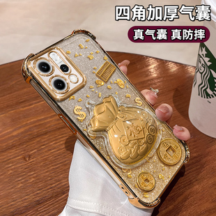 10金箔福袋findx9四角气囊防摔x8高级感女x7ultra全包保护套k12 适用OPPOReno15手机壳14pro马年新款