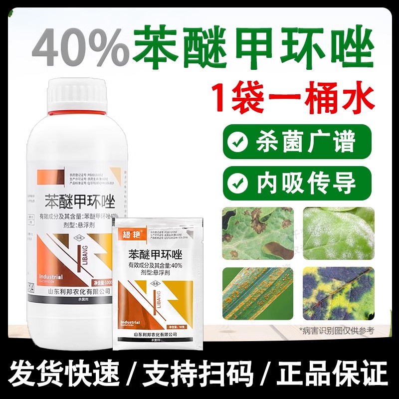 40%苯醚甲环唑锉挫炭疽病叶斑病白粉病黑斑病西瓜专用杀菌剂农药