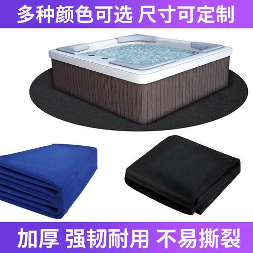 亚马泳逊虾皮1英尺垫圆形池保护垫户外室内热水浴缸防水BMH-5背2