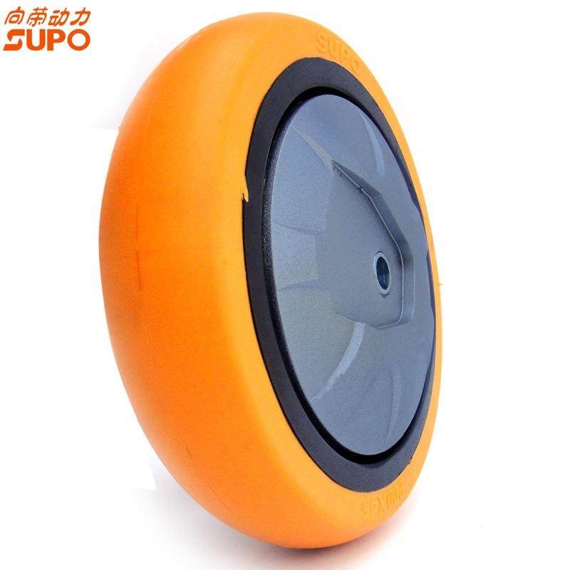 07S款8寸橙色PU单轮 带防缠丝盖静音环保轮 载重380KG,基础建材,脚轮/万向轮,淘宝优惠券,粉丝福利购,淘宝优惠卷