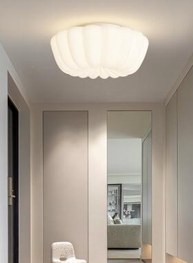 白色阳台过道灯走廊吸入户JN543玄关ed吸顶灯奶风全光谱LE油D顶l