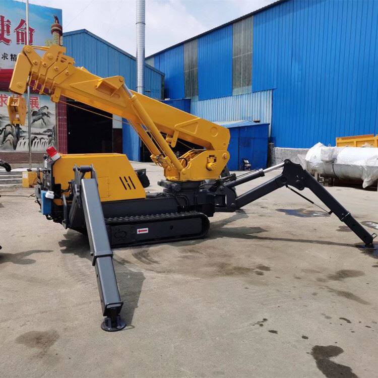 蜘蛛吊自行走小型起重机折叠伸缩液压悬臂可移动吊车船吊履带式