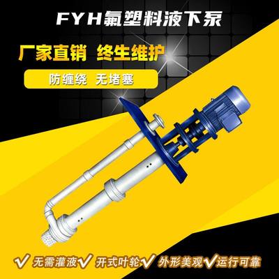 50FYH-20A/B氟塑料 耐酸碱液下泵 电动边立式 长轴耐酸碱泵 腾龙