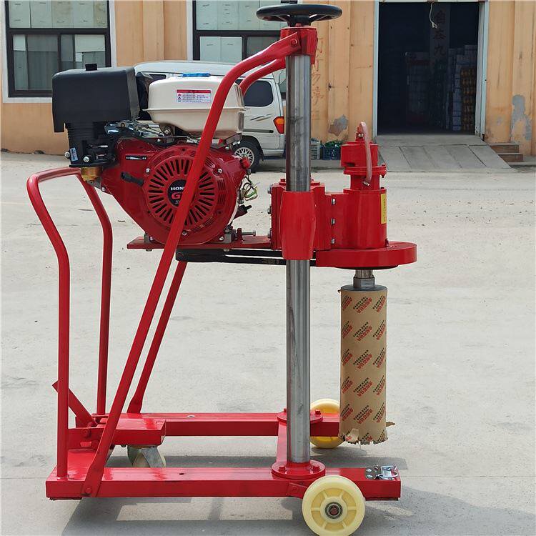 砼地面公路工程抽芯机 硬质地面加长杆水钻机 混泥土钻孔取芯机