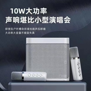 YS203K歌蓝牙音响跨境无线双麦克风KTV一体机家庭户外203蓝牙音箱