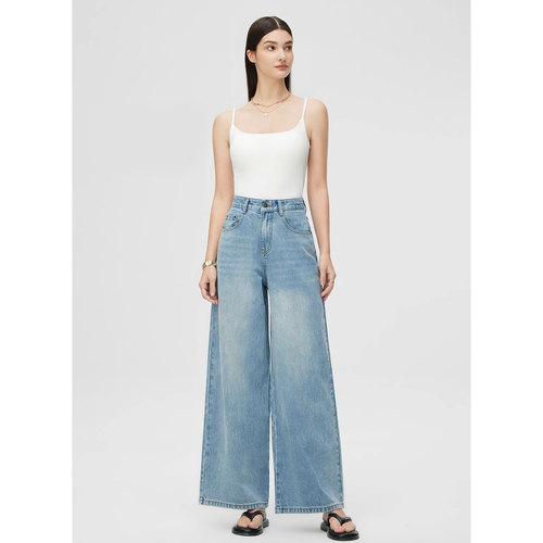 长裤常规牛仔秋季垂感直筒显瘦